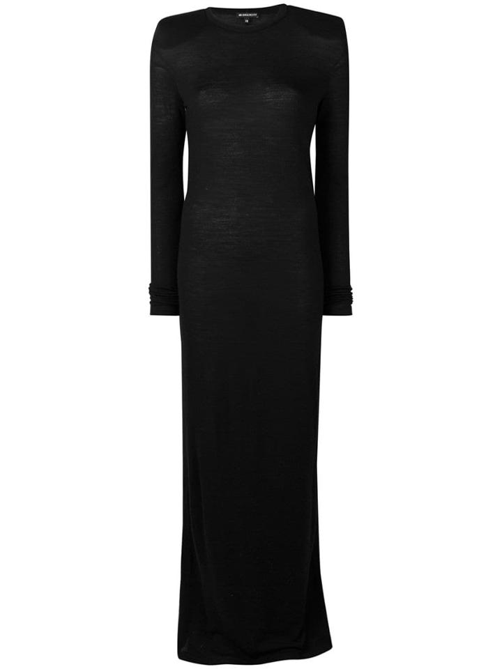 Ann Demeulemeester Long Fitted Dress - Black