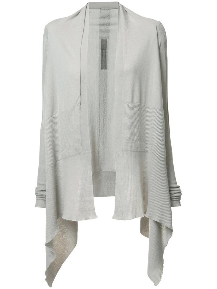 Rick Owens Draped Cardigan, Women's, Size: Large, Grey, Cashmere