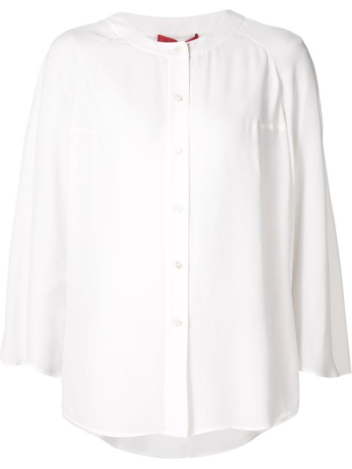 Tamara Mellon Flared Sleeve Blouse, Women's, Size: 6, White, Silk