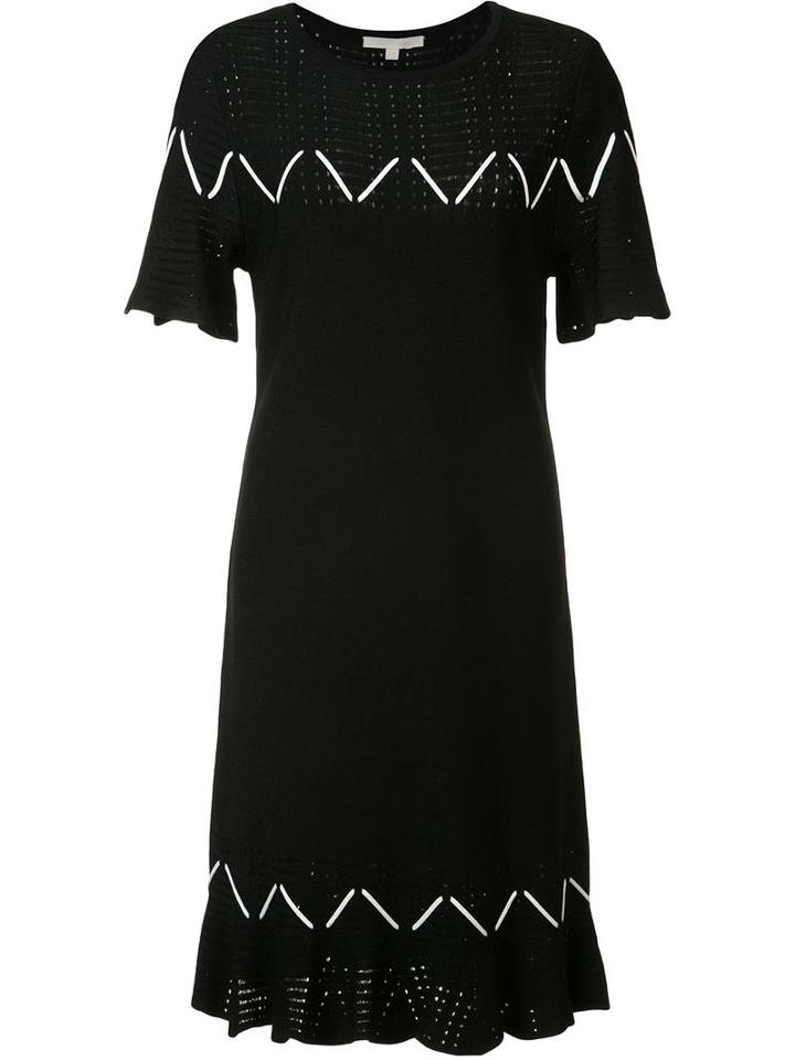 Jonathan Simkhai Perforated Knitted Dress, Women's, Size: Medium, Black, Rayon