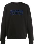 Versace Jeans Couture Flocked Logo Sweatshirt - Black