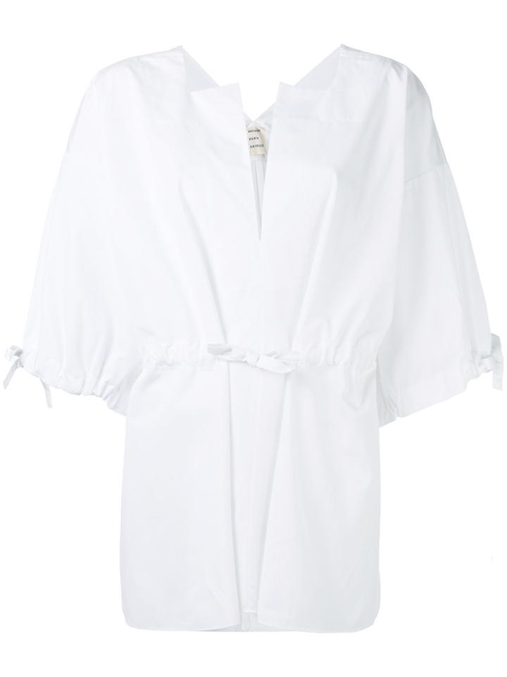Maison Rabih Kayrouz V Neck Top - White
