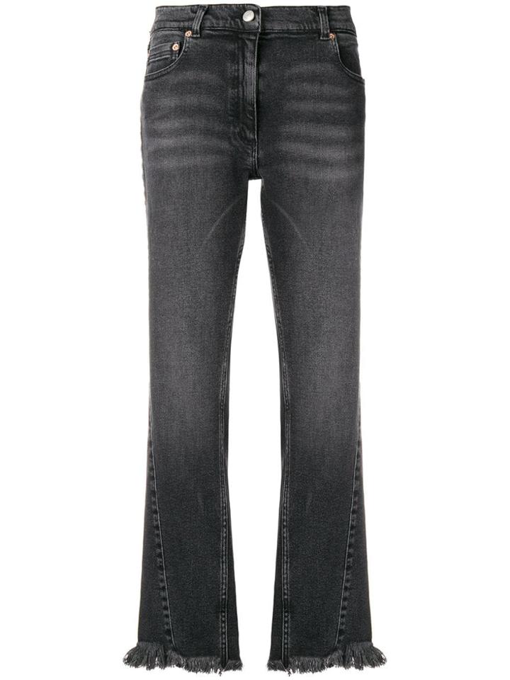 Magda Butrym Nelsonville Frayed Hem Jeans - Grey