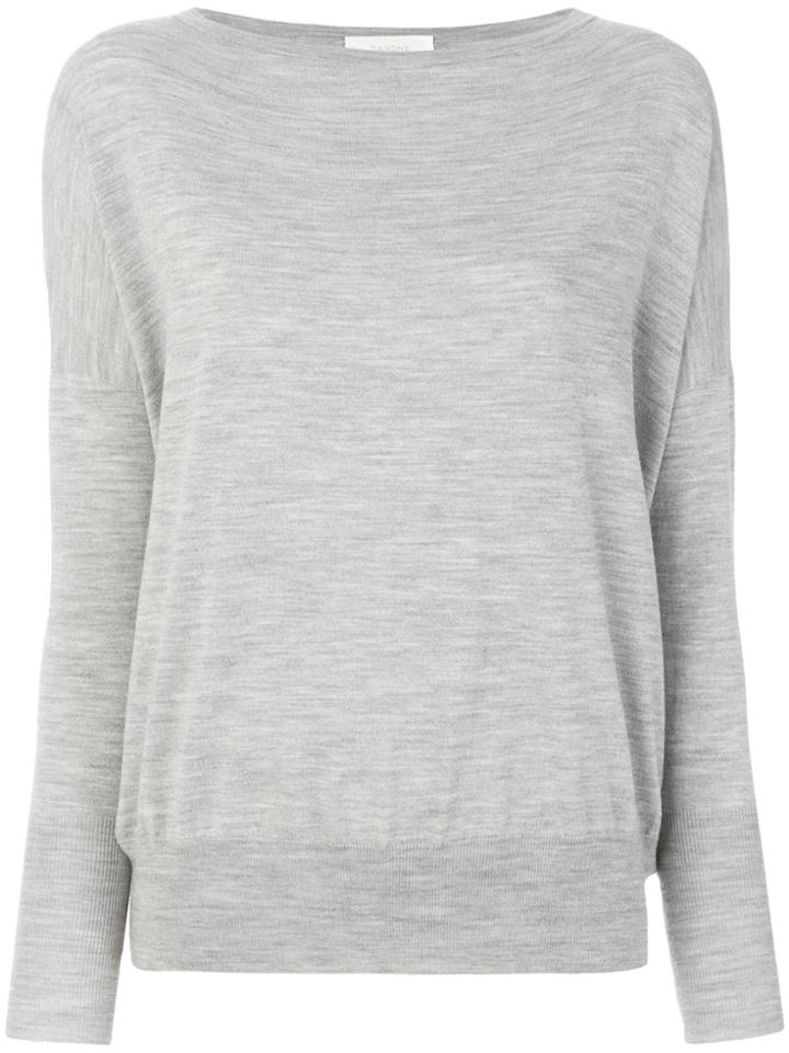 Zanone Boat Neck Jumper - Grey