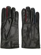 Paul Smith Contrast Trim Gloves, Men's, Size: Medium, Black, Sheep Skin/shearling/merino
