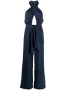 Jonathan Simkhai Crisscross Front Jumpsuit - Blue