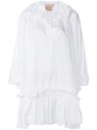 Erika Cavallini Ruffled Hem Dress - White