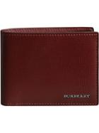 Burberry London Leather Bifold Wallet - Red
