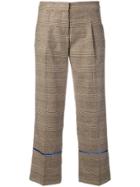 Ermanno Ermanno Plaid Cropped Trousers - Brown