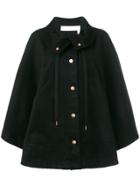See By Chloé Oversized Cape Coat - Black