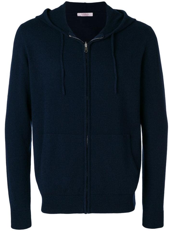Liska Cashmere Hooded Sweatshirt - Blue