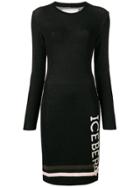 Iceberg Stretch Logo Dress - Black