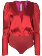 Silvia Tcherassi Deverell Plunge-neck Top - Red