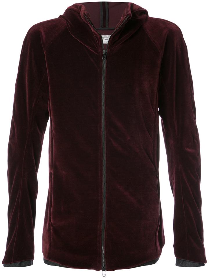Individual Sentiments Velvet Zip Hoodie - Red