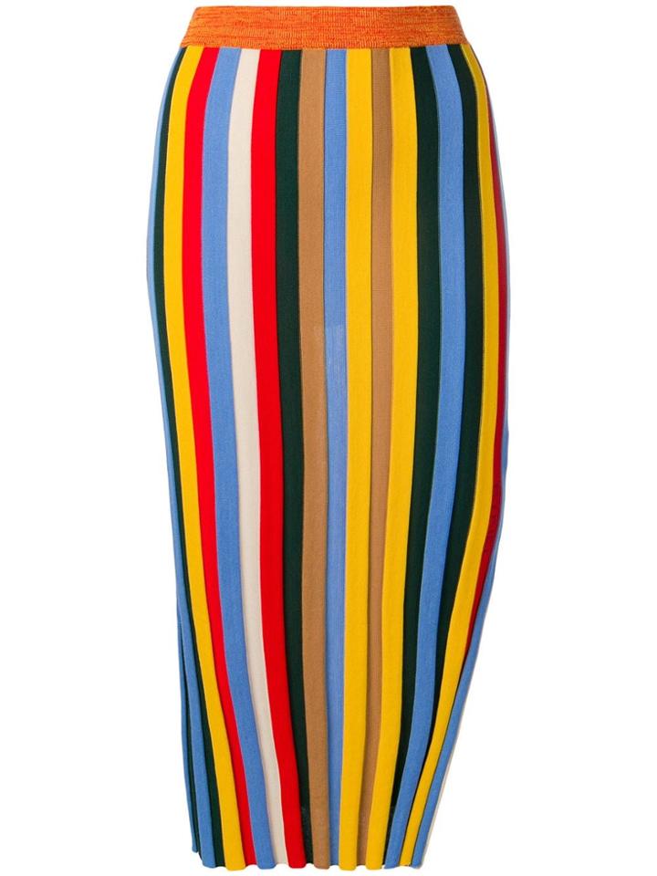 Sonia Rykiel Striped Pencil Skirt - Yellow