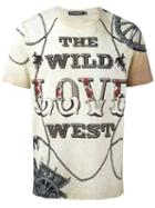 Dolce & Gabbana Wild Love Print T-shirt, Men's, Size: 48, Nude/neutrals, Cotton