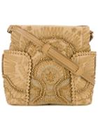 Leather-appliquéd Shoulder Bag - Women - Cotton/leather/pvc - One Size, Nude/neutrals, Cotton/leather/pvc, Jamin Puech