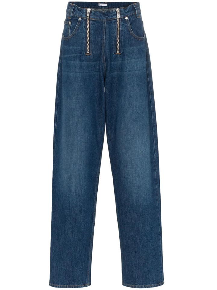 Gmbh Cyrus Double Zip Loose Fit Jeans - Blue
