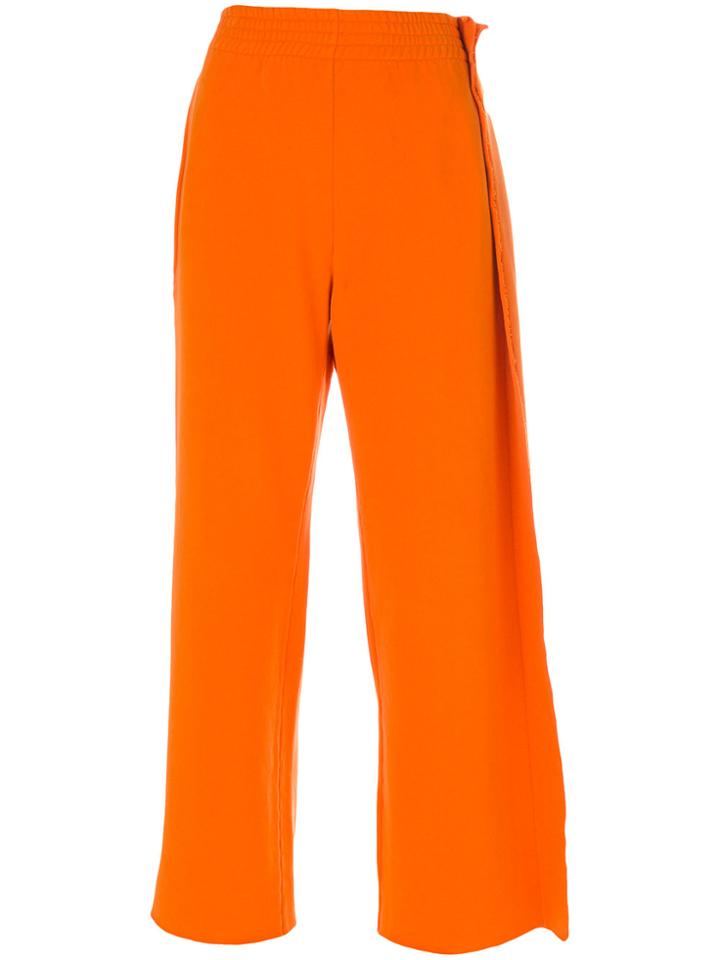 Mm6 Maison Margiela Flared Track Pants - Yellow & Orange