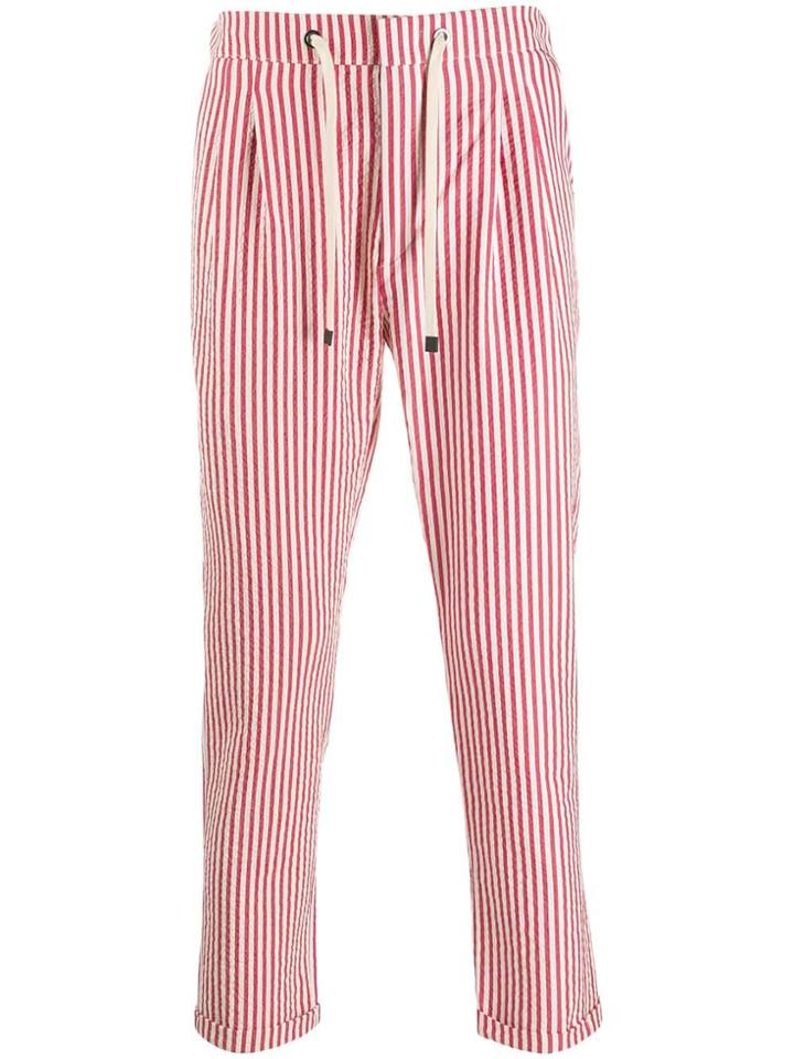 Be Able Striped Straight-leg Trousers - Red
