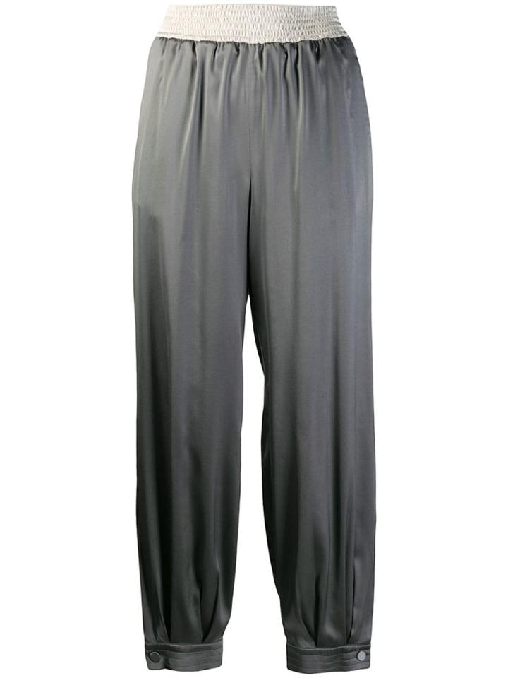 Fabiana Filippi Metallic Tapered Trousers - Grey