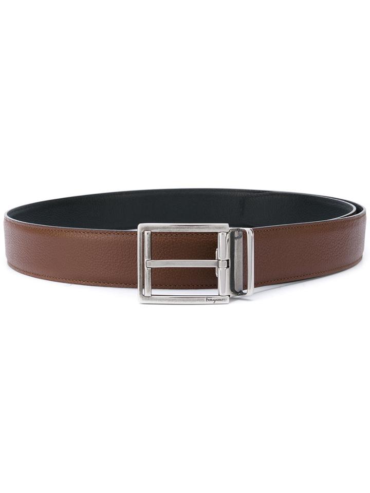 Salvatore Ferragamo - Classic Buckle Belt - Men - Leather - 115, Brown, Leather