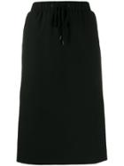 Peserico Elasticated Straight Skirt - Black
