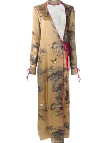 Attico 'ali' Coat, Women's, Size: 42, Brown, Silk/viscose