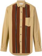 Tomorrowland Tricot Striped Detail Shirt - Brown