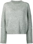 Rta Distressed Sweater - Grey