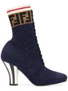 Fendi Lace-up Sock Boots - Blue