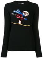 Love Moschino Ski Embroidery Jumper - Black