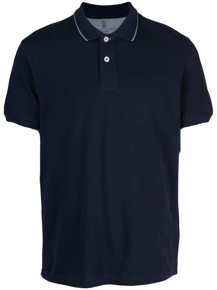 Brunello Cucinelli Slim Fit Polo T-shirt - Blue