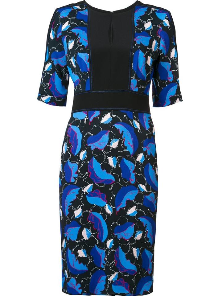 Carolina Herrera Leaf Print Dress