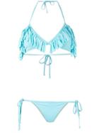 Sumarie Fringed Bikini, Women's, Size: Medium, Blue, Spandex/elastane