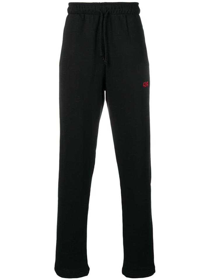 424 Embroidered Joggers - Black