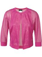 Akris Cropped Sleeve Cardigan - Pink