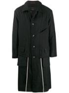 Ziggy Chen Oversized Drawstring Coat - Black