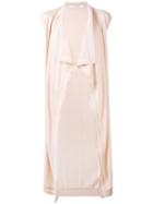 Givenchy - Draped Knitted Waistcoat - Women - Wool - L, Nude/neutrals, Wool