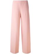 Blumarine - Wide-leg Trousers - Women - Polyester/spandex/elastane/acetate/viscose - 40, Pink/purple, Polyester/spandex/elastane/acetate/viscose