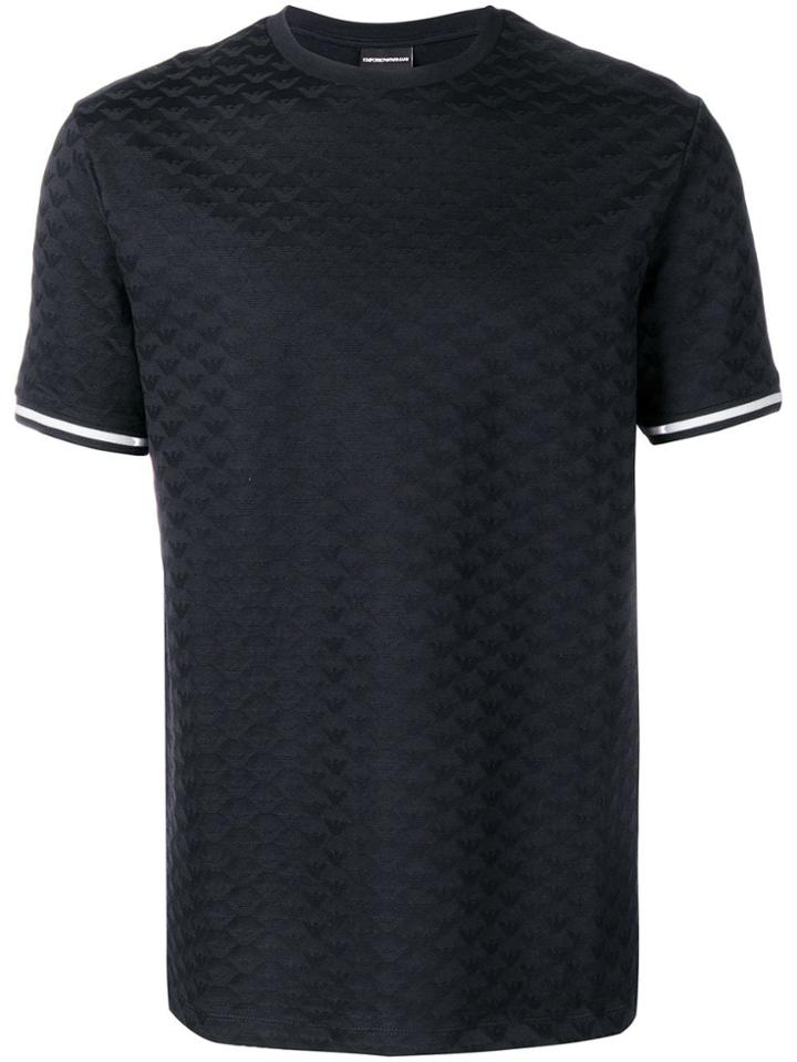 Emporio Armani Logo Jacquard T-shirt - Blue