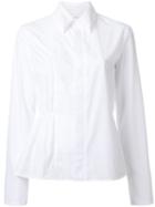 Julien David Classic Shirt, Women's, Size: Medium, White, Cotton