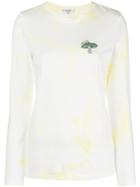 Ganni Embroidered Tie-dye Sweater - White