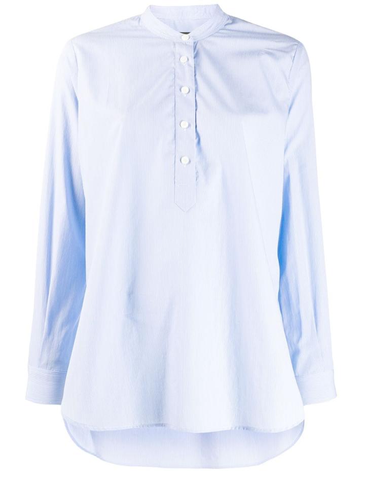 Joseph Flared Long-sleeve Shirt - Blue
