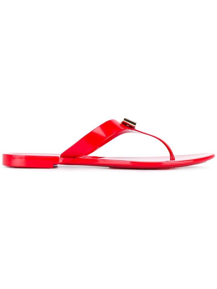 Salvatore Ferragamo 'vara' Bow Flip Flops - Red