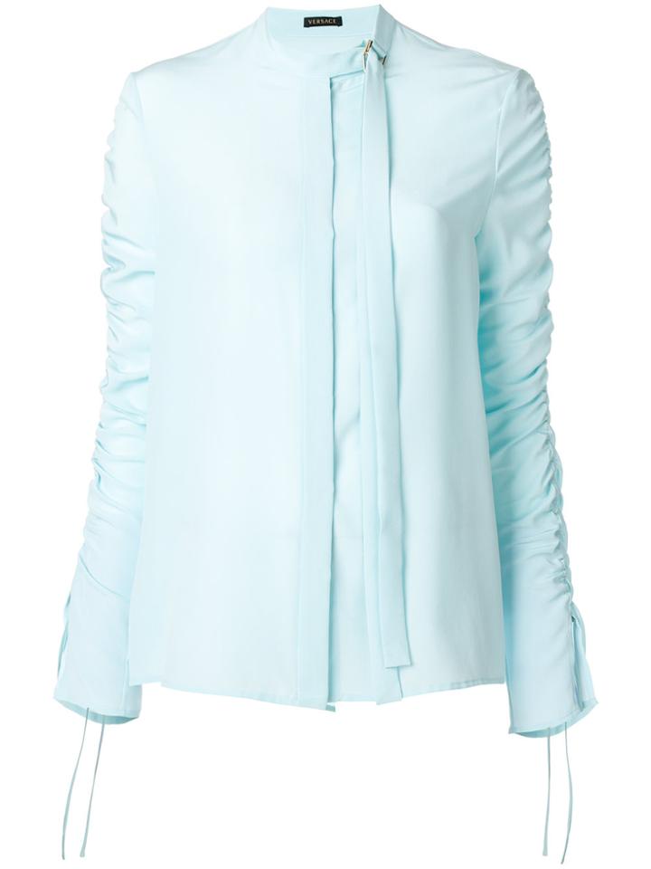 Versace Ruched Detail Blouse - Blue