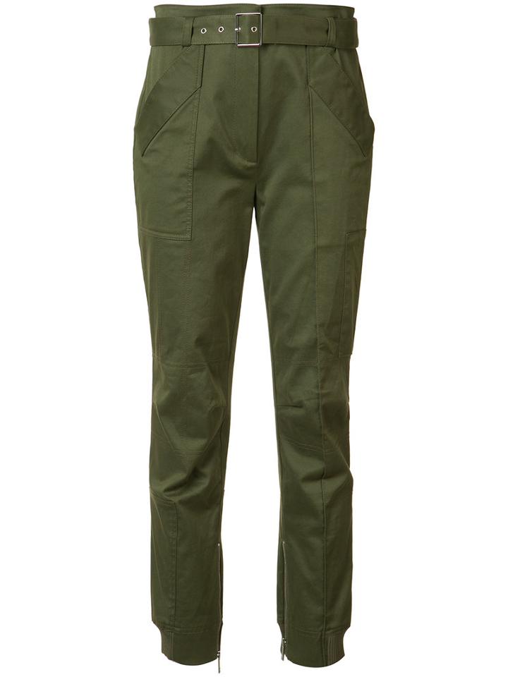 Grey Jason Wu Belted Pants, Women's, Size: 4, Green, Polyester