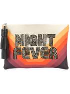 Sarah's Bag Night Fever Embroidered Clutch - Yellow & Orange