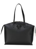 Versace Palazzo Medusa Curved Shoulder Bag, Women's, Black, Calf Leather
