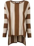 Max Mara Striped Sweater, Women's, Size: Small, Brown, Silk/cashmere